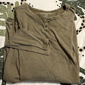 Olive green soft long sleeve lucky brand